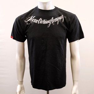 MEAN Clothing Company Men's Medium Black Graphic T Shirt Skateboarder